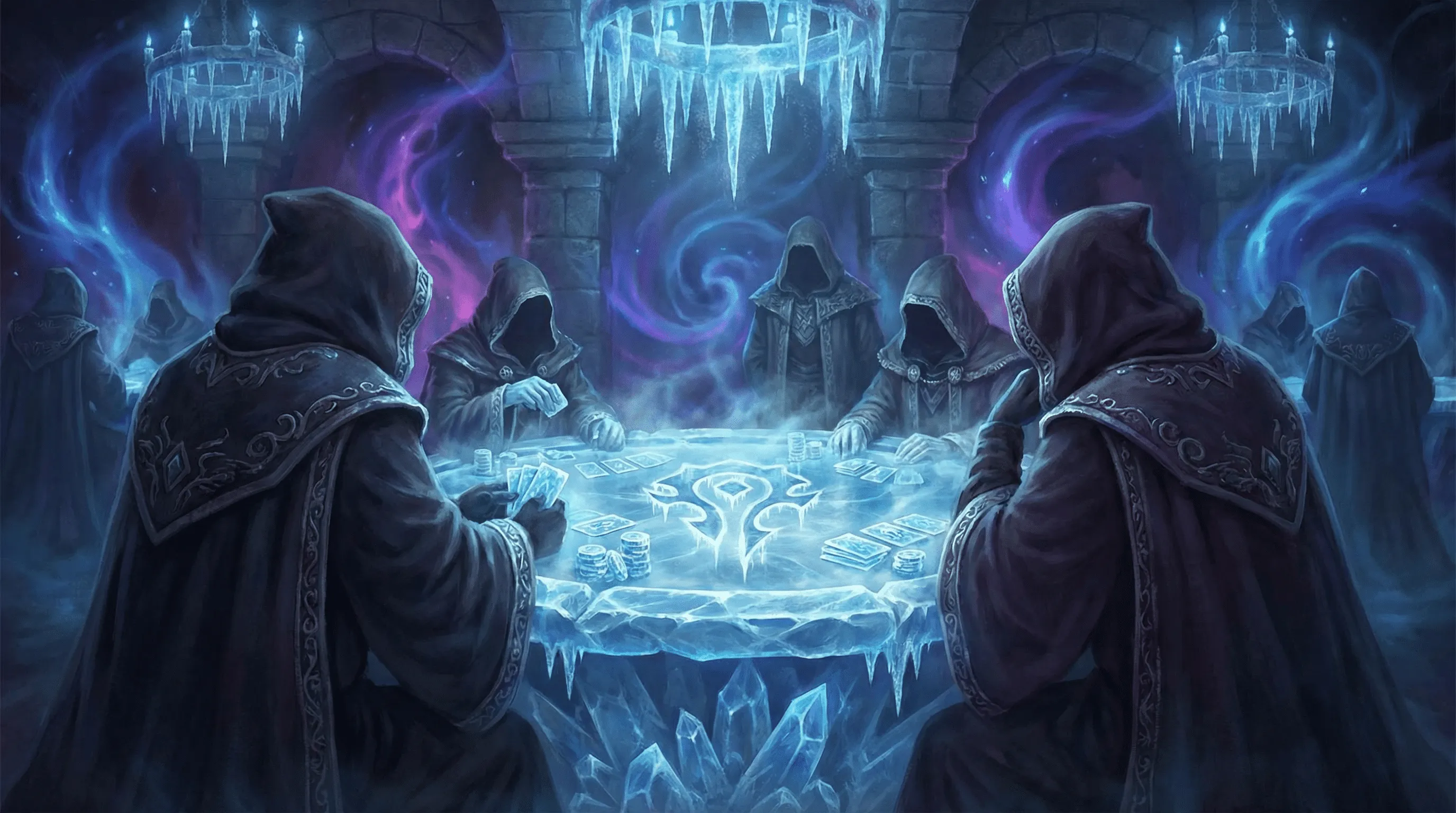 Mesa de Pôquer com tema de gelo no onabet entrar